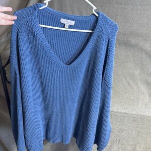 Blue V-Neck Sweater